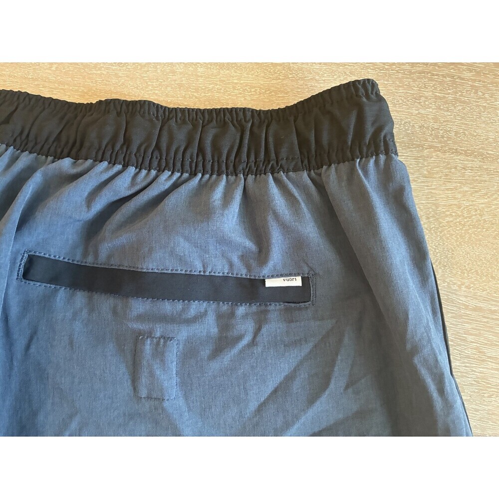 Vuori Banks Shorts Men's 7" Inseam in Blue Azure Linen Texture Size XXL - Picture 8 of 9
